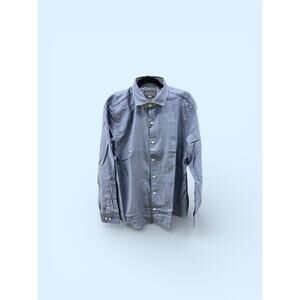 Ted Baker Men's Long Sleeve Button-Up Shirt, Blue, Size L